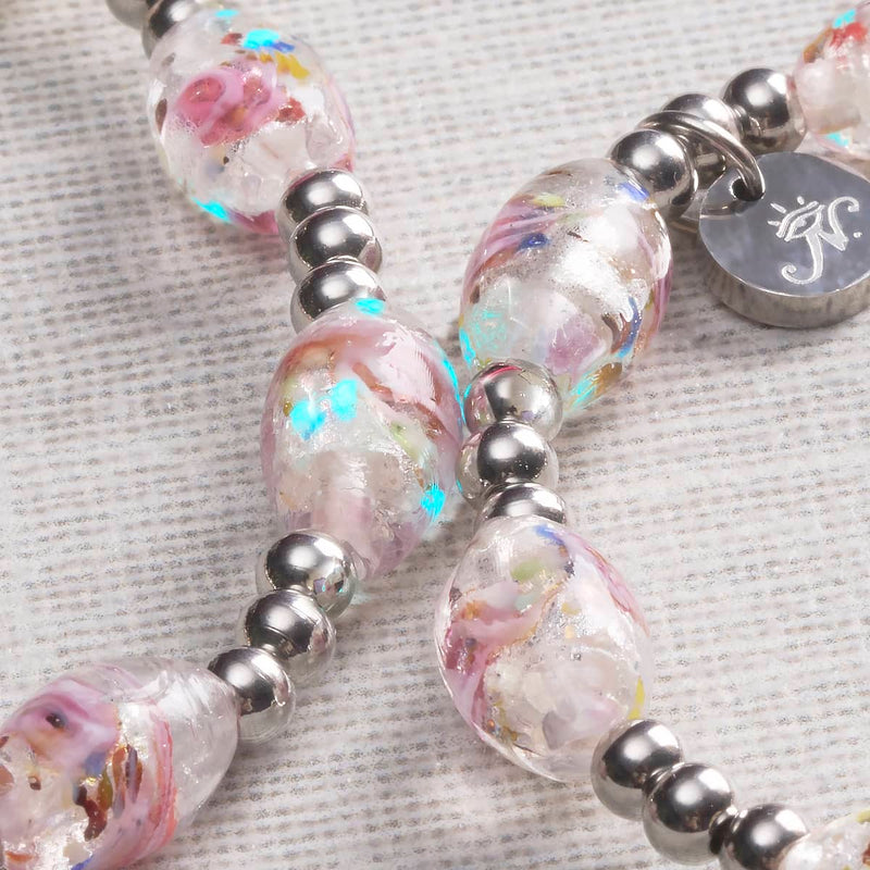 Peony Confetti | Lunar Glass Bloom Bracelet