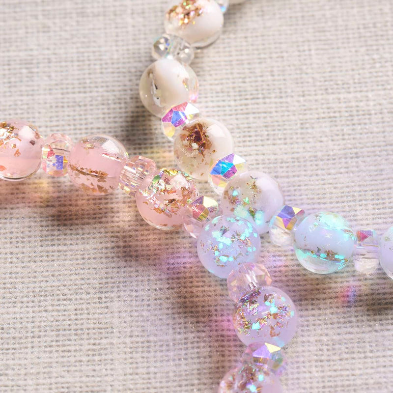 Mezzaluna | Firework Glass Crystal Moon Bracelet 2-Set