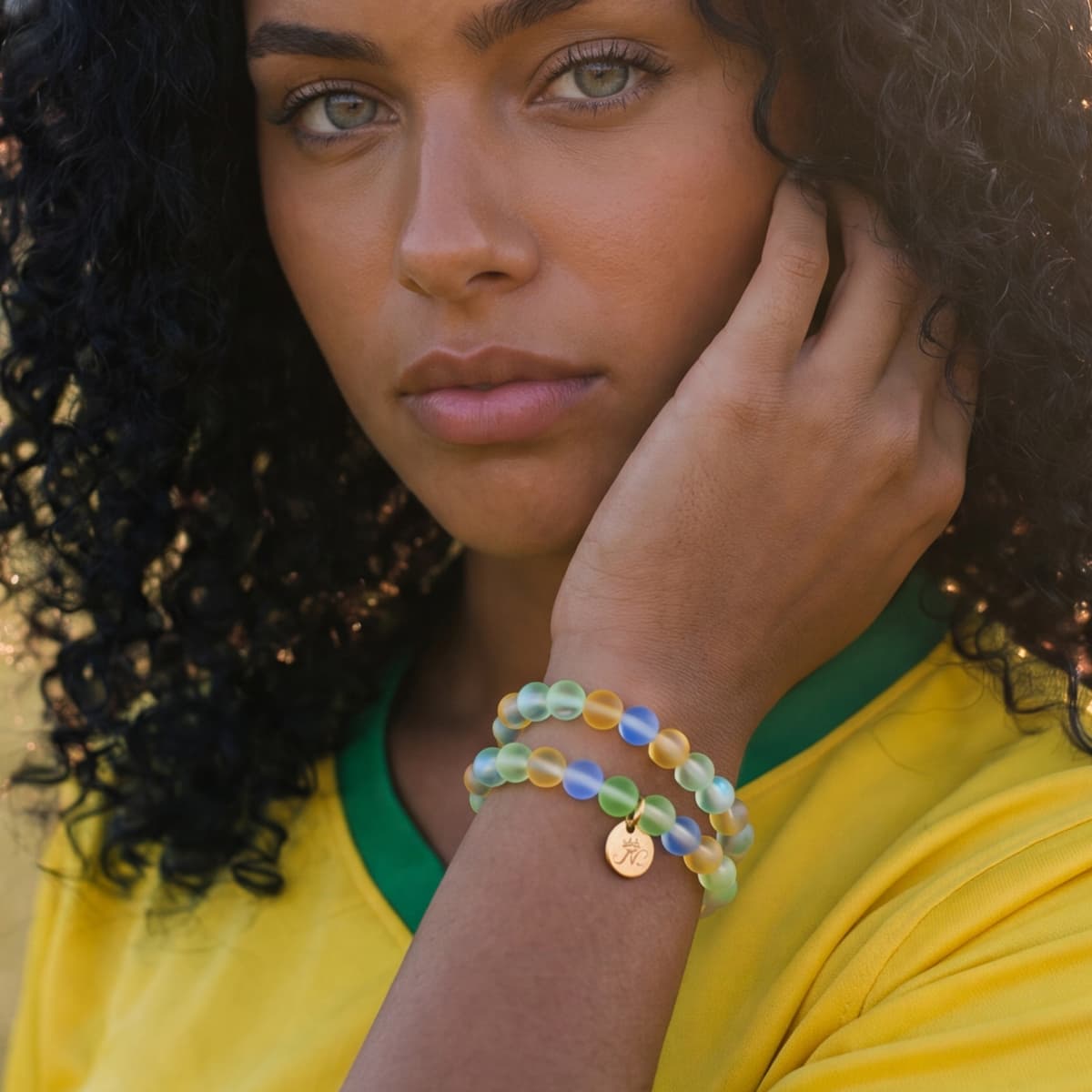 BRAZIL | Mermaid Glass Nations Bracelet