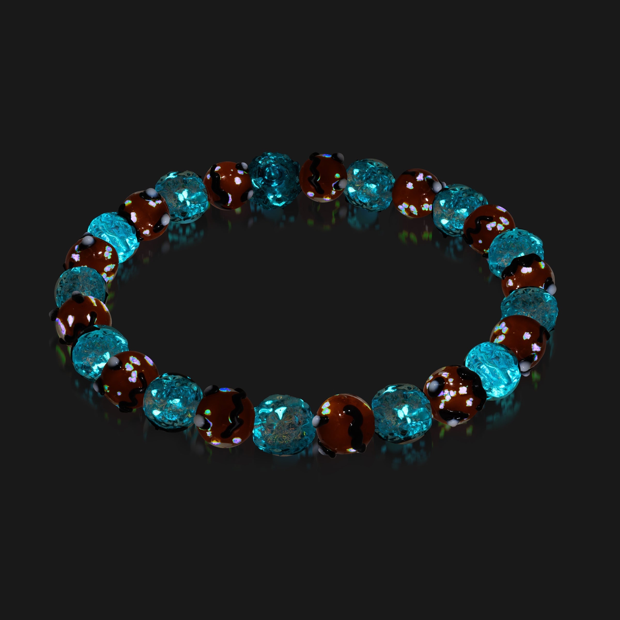 Moonlit Harvest | Firework Glass Pumpkin Bracelet