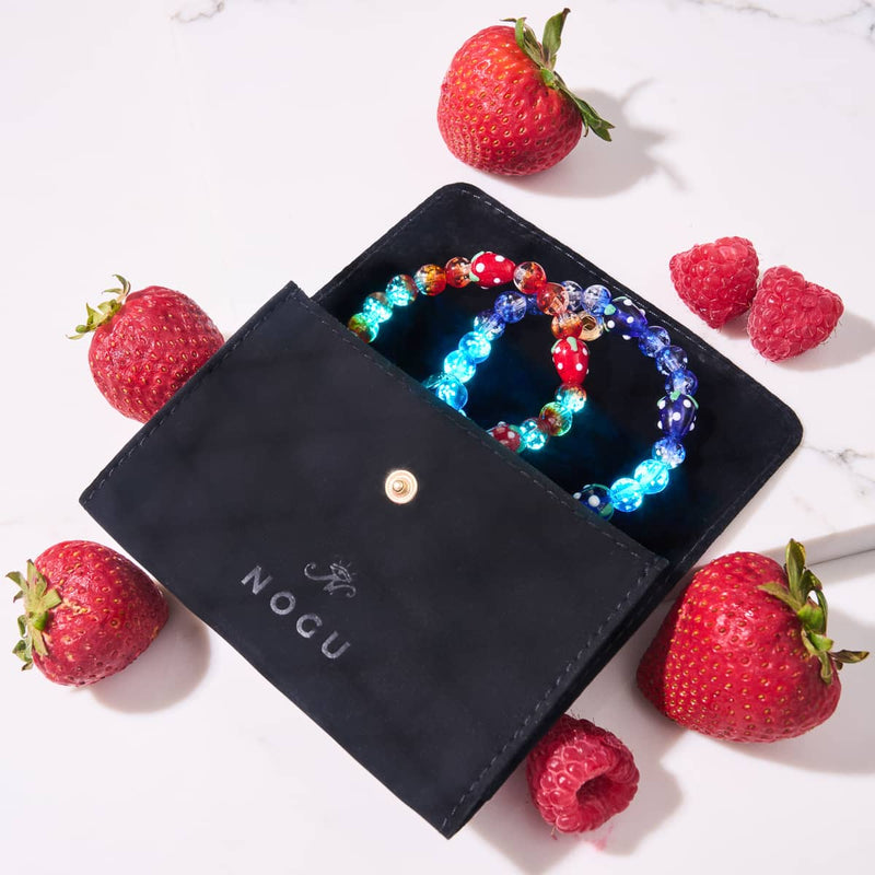 Blue Strawberry Fields | .925 Sterling Silver | Firefly Glass Berry Bracelet