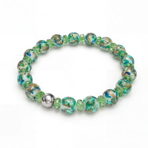 Emerald | Firefly Glass x Crystal Swirl Bracelet