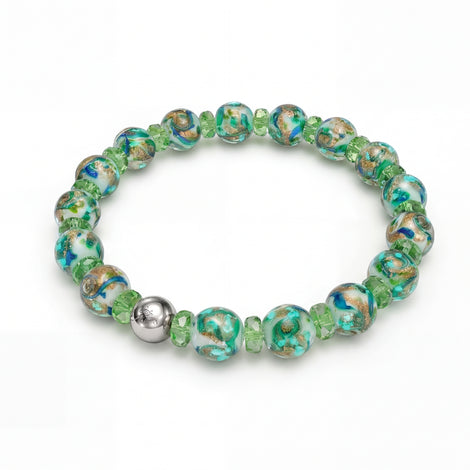 Emerald | Firefly Glass x Crystal Swirl Bracelet