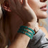 Teal | .925 Sterling Silver | Firefly Glass Bracelet