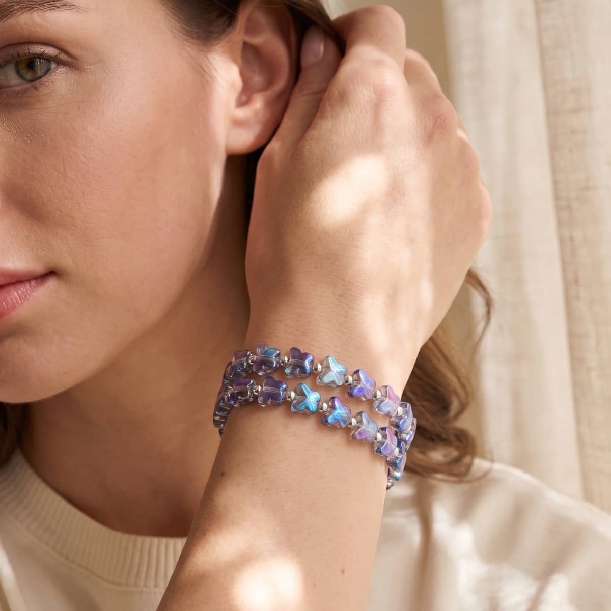 Aegean Sea | .925 Sterling Silver | Mystic Blue Butterfly Wrap