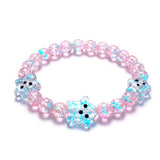 Blushing Spirit | Silver | Firefly Glass Ghost Bracelet
