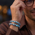 Azure Tides | Blue Sands | Firefly Glass Swirl Bracelet