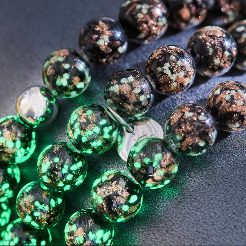 Obsidian | .925 Sterling Silver | Firefly Glass Bracelet