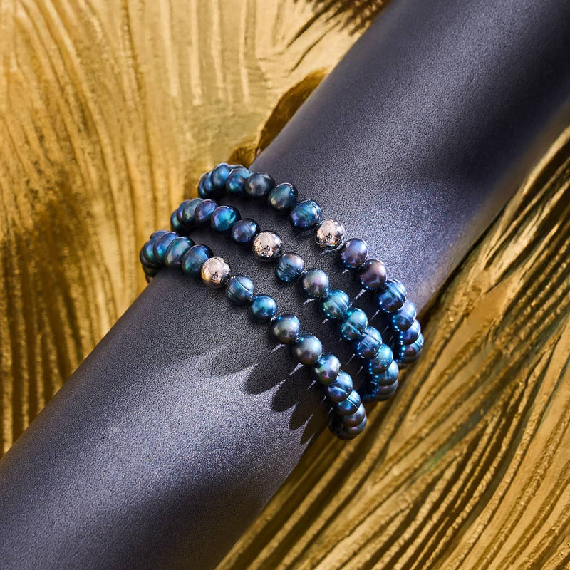 Holographic | .925 Sterling Silver | Freshwater Pearl Bracelet