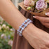 Purple Orchid | .925 Sterling Silver | Firefly Glass Blossom Bracelet