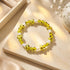 Electric Lemon | .925 Sterling Silver | Deluxe Firefly Glass Mushroom Bracelet