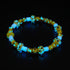 Electric Lemon | .925 Sterling Silver | Deluxe Firefly Glass Mushroom Bracelet