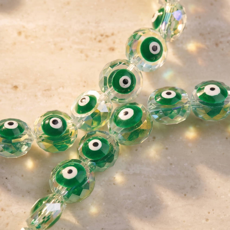Emerald Gaze | .925 Sterling Silver | Crystal Evil Eye Bracelet