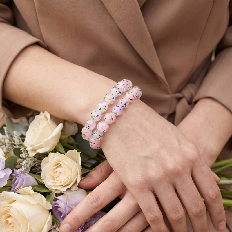 Purple Succulent | .925 Sterling Silver | Firefly Glass Bracelet