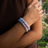 Purple Succulent | .925 Sterling Silver | Firefly Glass Bracelet