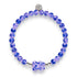 Tanzanite | .925 Sterling Silver | Firefly Glass Deluxe Bear Bracelet