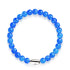 Sapphire Glitter Glass | .925 Sterling Silver | Bead Bracelet