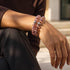 Mulberry Wine | .925 Sterling Silver | Firefly Glass Diamonds Bracelet