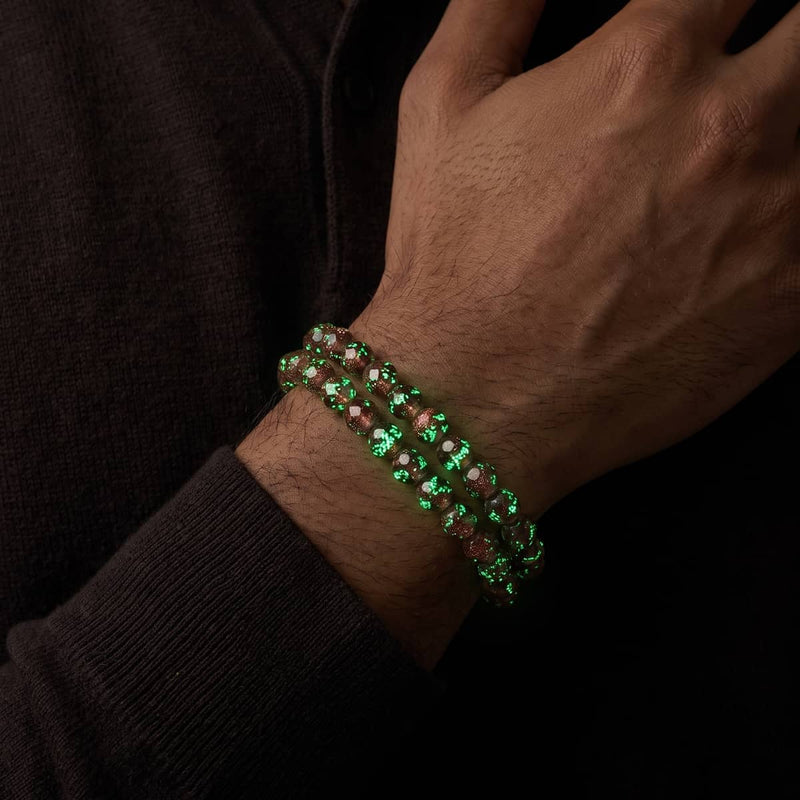 Mulberry Wine | .925 Sterling Silver | Firefly Glass Diamonds Bracelet