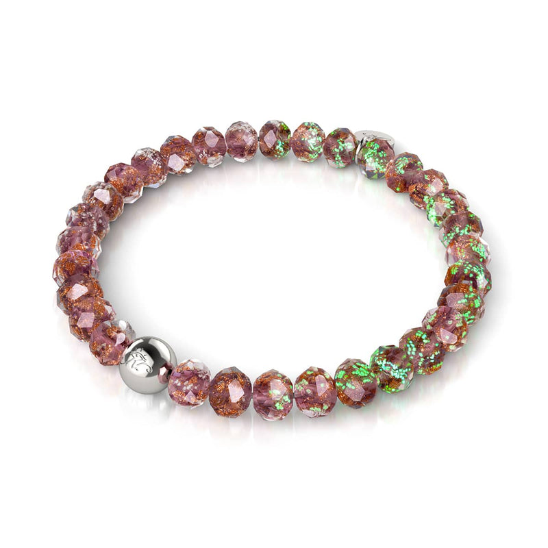 Mulberry Wine | .925 Sterling Silver | Firefly Glass Diamonds Bracelet