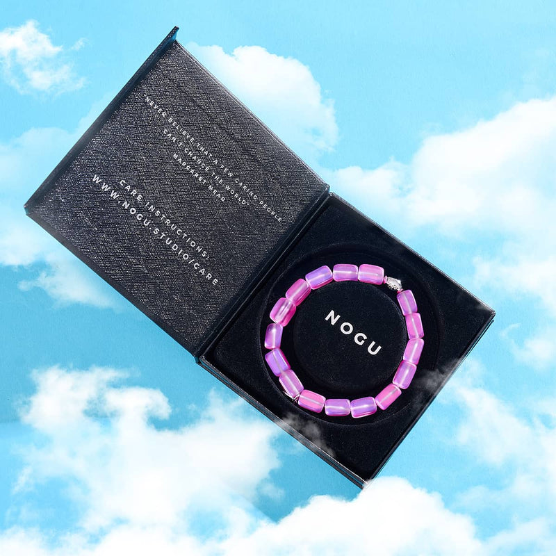 Fuchsia | .925 Sterling Silver | Mermaid Glass Pebble Bracelet