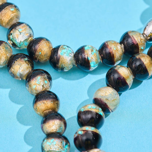 Liquorice Eclipse | .925 Sterling Silver | Lunar Glass Bracelet