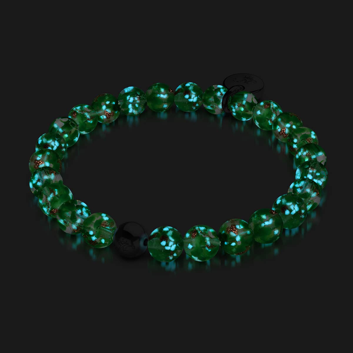 Emerald | .925 Sterling Silver | Firefly Glass Watercolor Bracelet