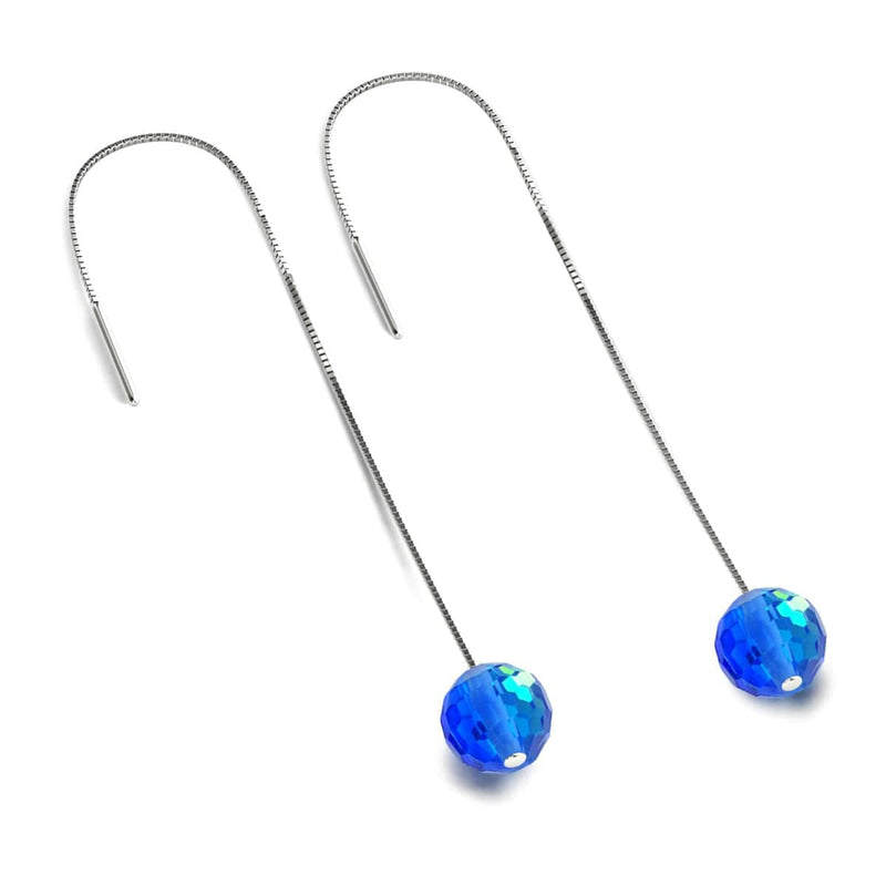 Blue Sapphire Prisma Vitality Bracelet & Chain Drop Threader Earrings
