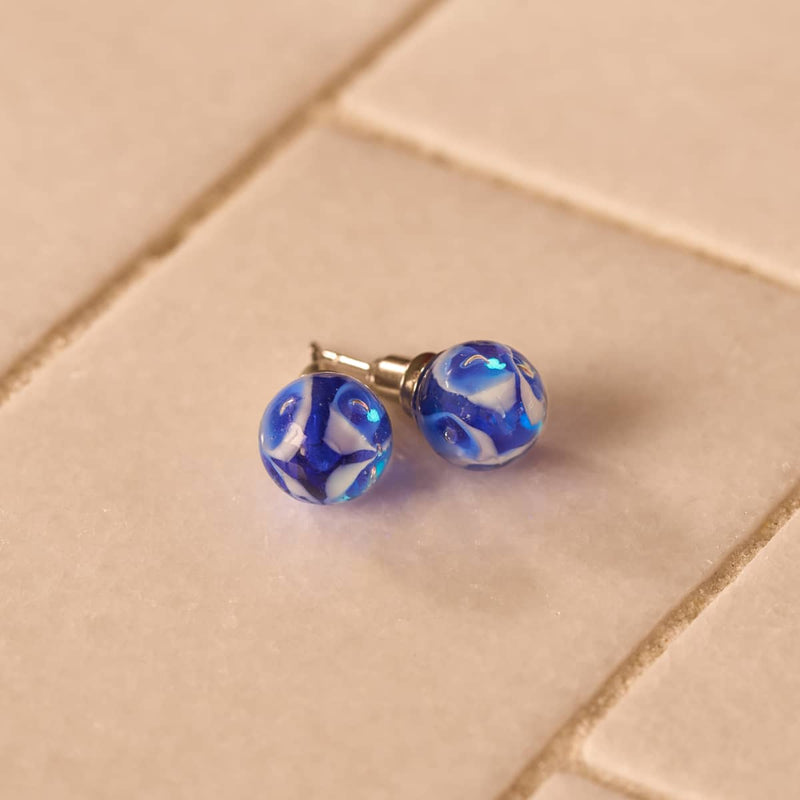 Mediterranean Wave | Firefly Glass Tide Earrings