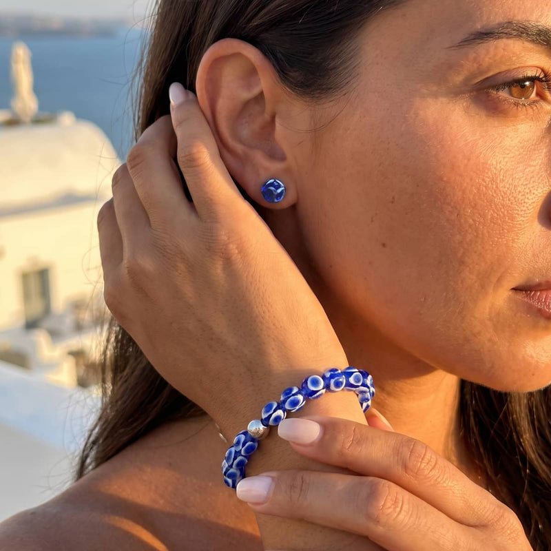 Mediterranean Wave | Firefly Glass Tide Earrings