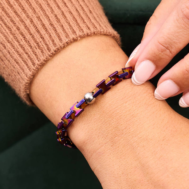 Purple Sunset Hourglass Bracelet