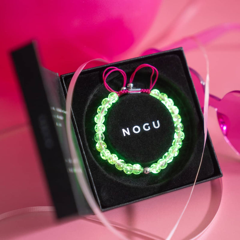 Rosewater x Magenta | Mini Firefly Glass Macrame Bracelet