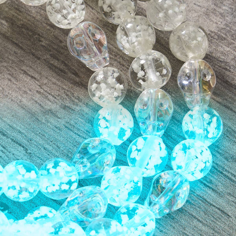 Ghostly Aura | .925 Sterling Silver | Firefly Glass Skull Bracelet
