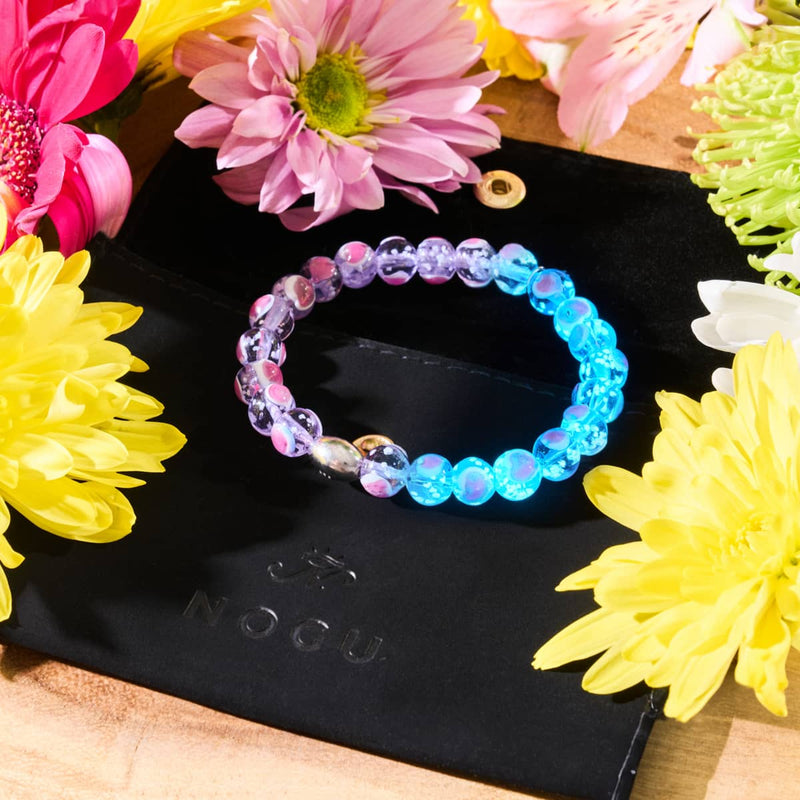 Purple x Pink | .925 Sterling Silver | Firefly Glass Love Bracelet