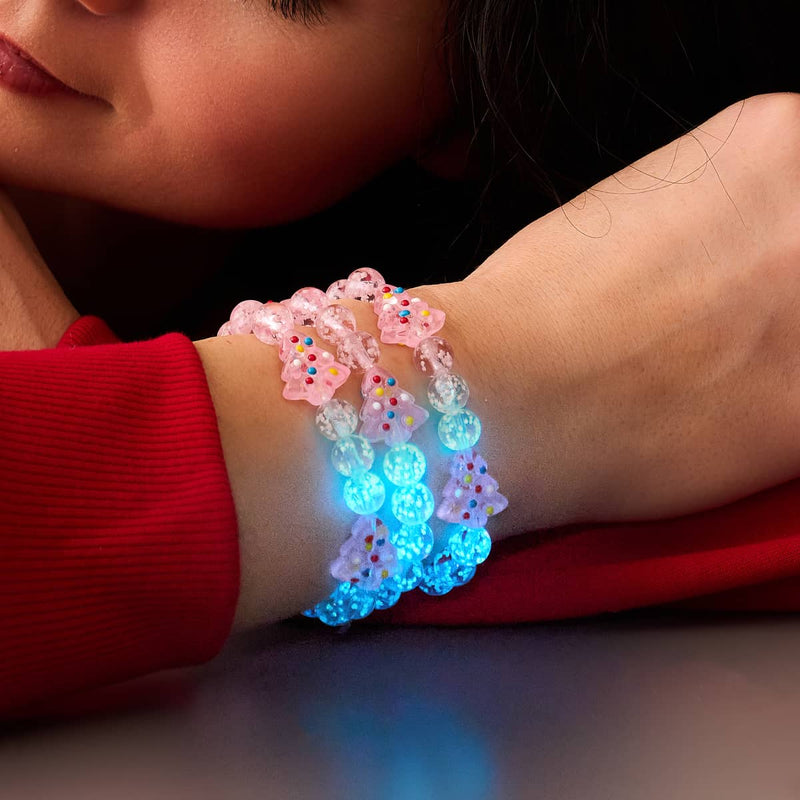 Pink Evergreen | Silver | Firefly Glass Bracelet