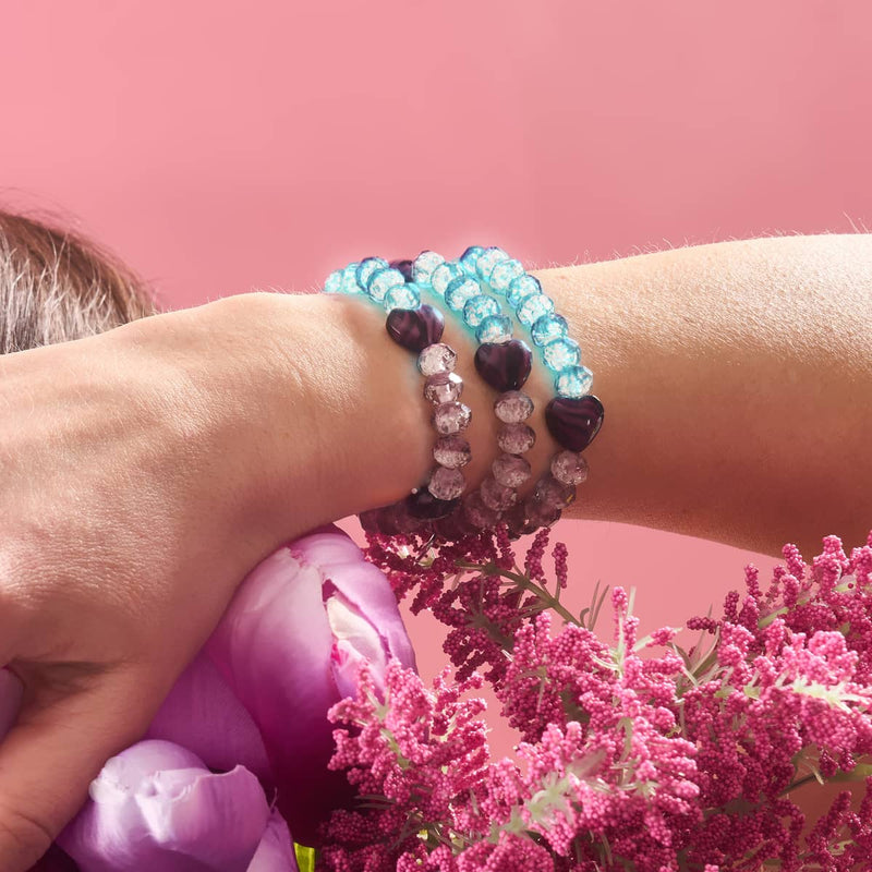 Plum | .925 Sterling Silver | Glowing Gradient Hearts Bracelet