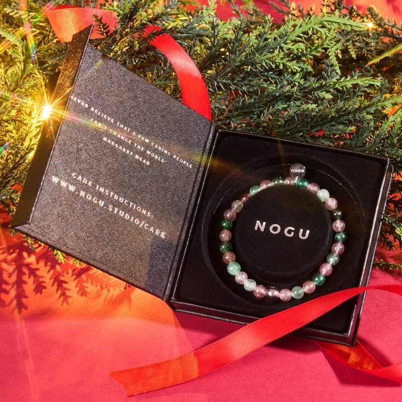 Reindeer Quartz | Silver | Healing Gemstone Bead Bracelet