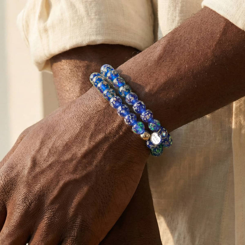 Sapphire | .925 Sterling Silver | Firefly Glass Bracelet