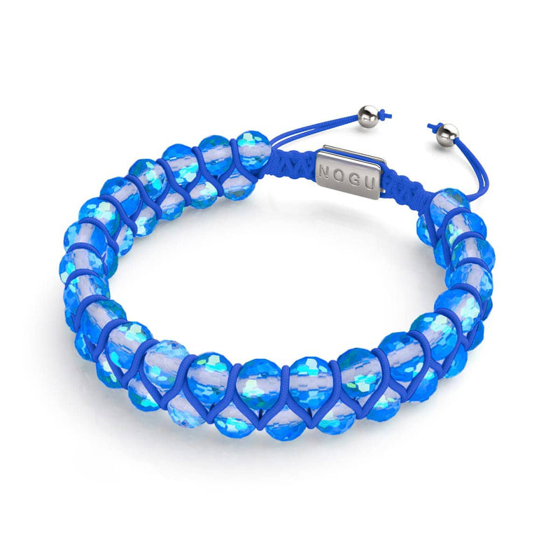 Blue Sapphire Prisma Vitality Bracelet & Chain Drop Threader Earrings