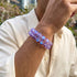 Violet | Silver | Mermaid Glass Statement Bracelet