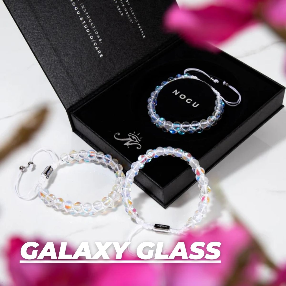 GALAXY GLASS MACRAME BRACELETS