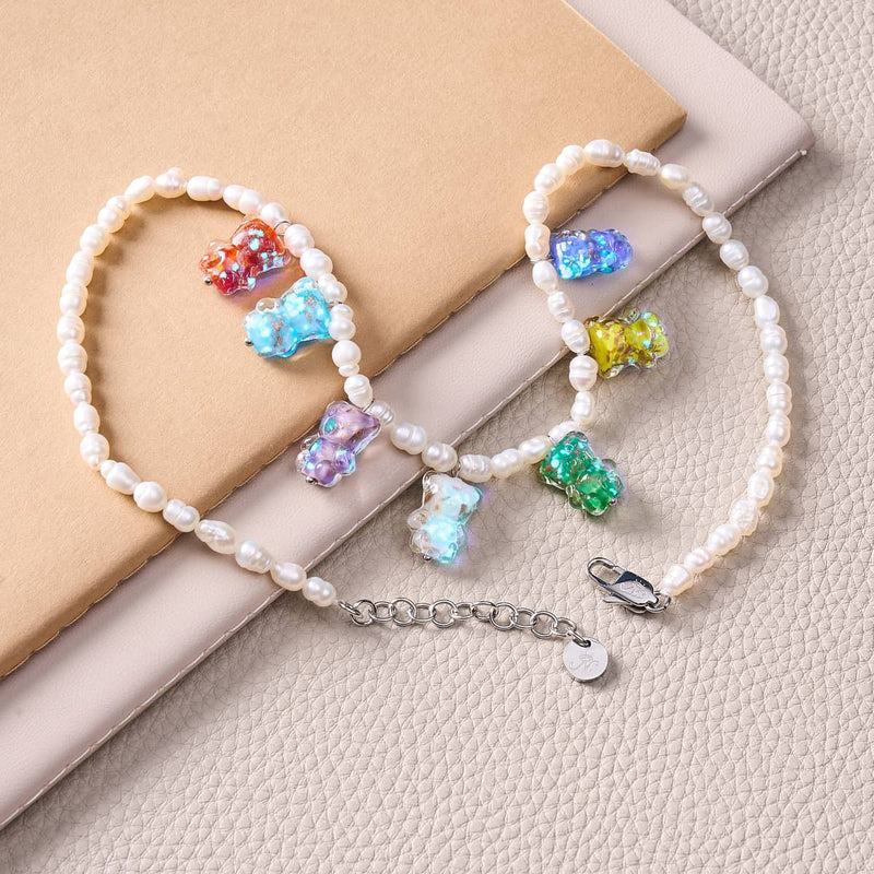 Pearls & Gummy Bears | Firefly Glass Necklace