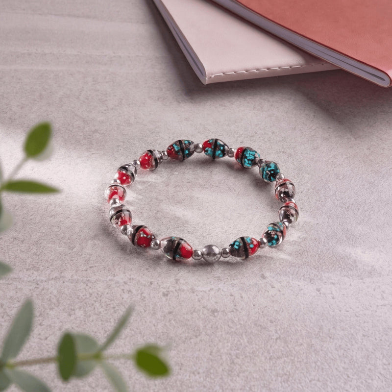 Crimson Current | Tiger Glass Oval Bracelet