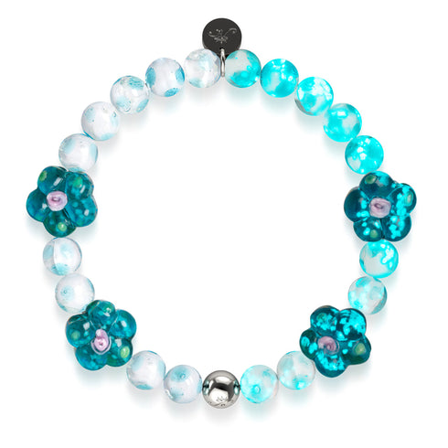 Lagoon Magnolias | Firefly Glass Flower Bracelet