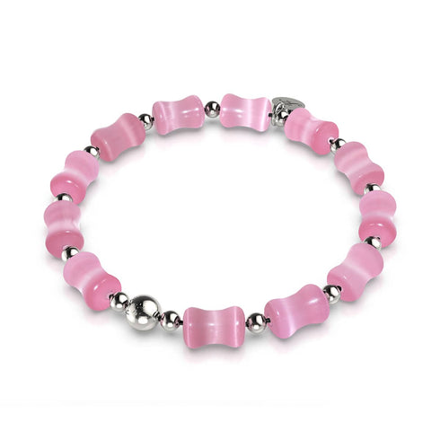 Pink Twilight | Ethereal Hourglass Cheshire Glass Bracelet