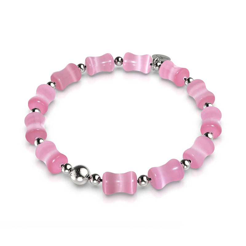 Pink Twilight | Ethereal Hourglass Cheshire Glass Bracelet