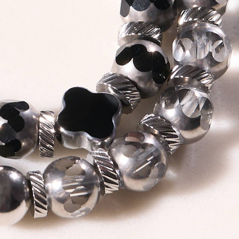 Silver | Chrome Clover Bracelet