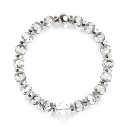 Silver | Chrome Clover Bracelet