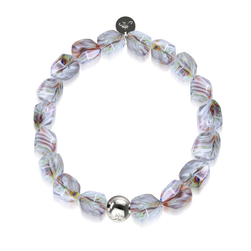 Sapphire Gem Glass Bracelet 2-Set