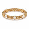 Gold x White Luminous Enamel | Smile Bracelet